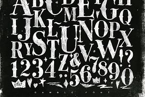 Gamble Font, a Blackletter Font by Anna