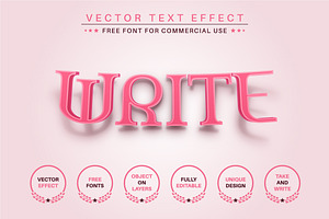 Pink Bend - Editable Text Effect