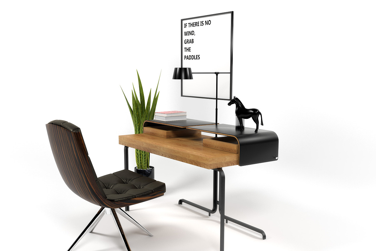 Home office 1210, a Furniture 3D Model by inDahouze (Photo 6 of 10)