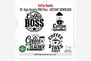 Coffee Bundle PNG | Coffee Quotes, an Object Illustration by Tanya Kart (Thumbnail 9 of 9)
