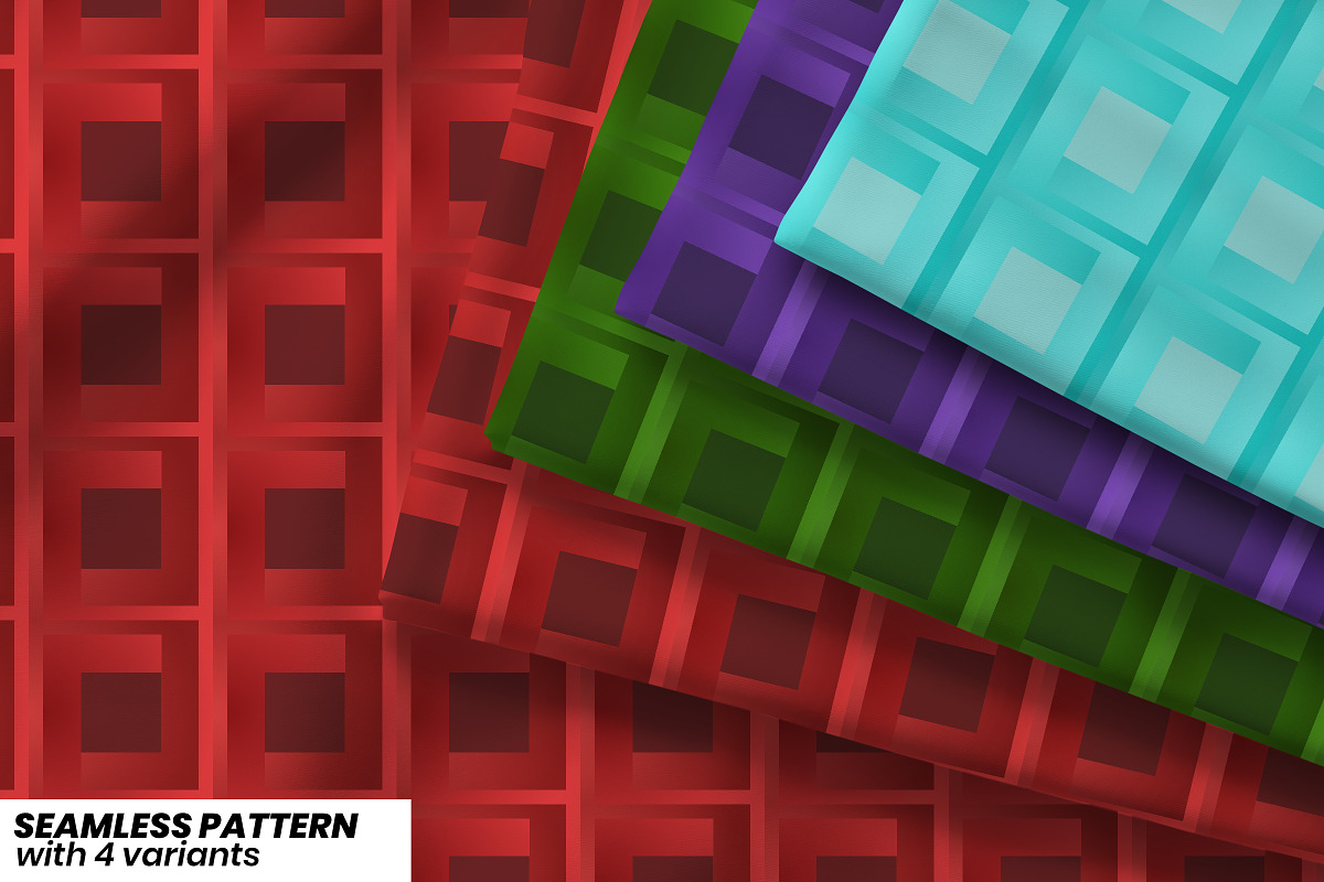 Gradient Squares Geometric Pattern, a Pattern Graphic by Pyopo (Photo 1 of 3)