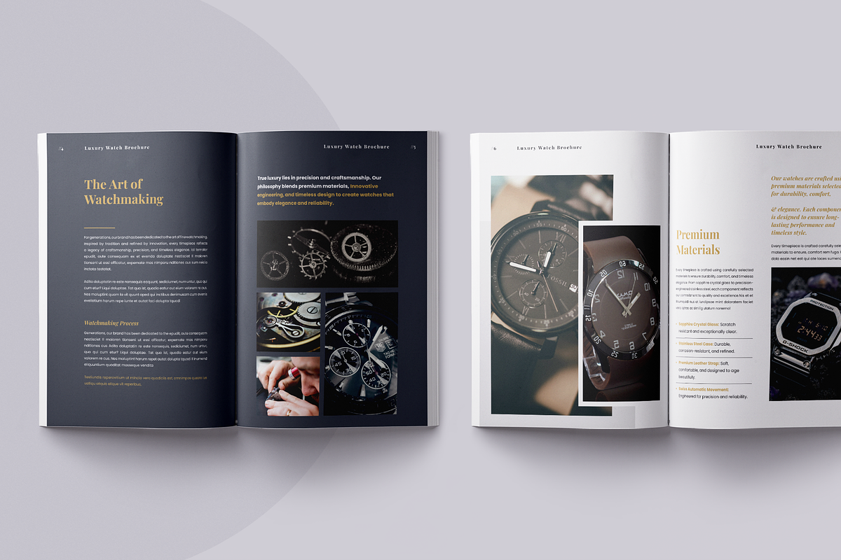 Luxury Watch Brochure | Canva, a Brochure Template by ArtisticLand (Photo 5 of 11)