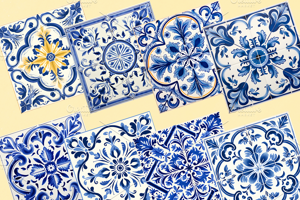 Portuguese Tiles Azulejo Pattern, a Pattern Graphic by Paper & Pattern Studio (Photo 3 of 9)