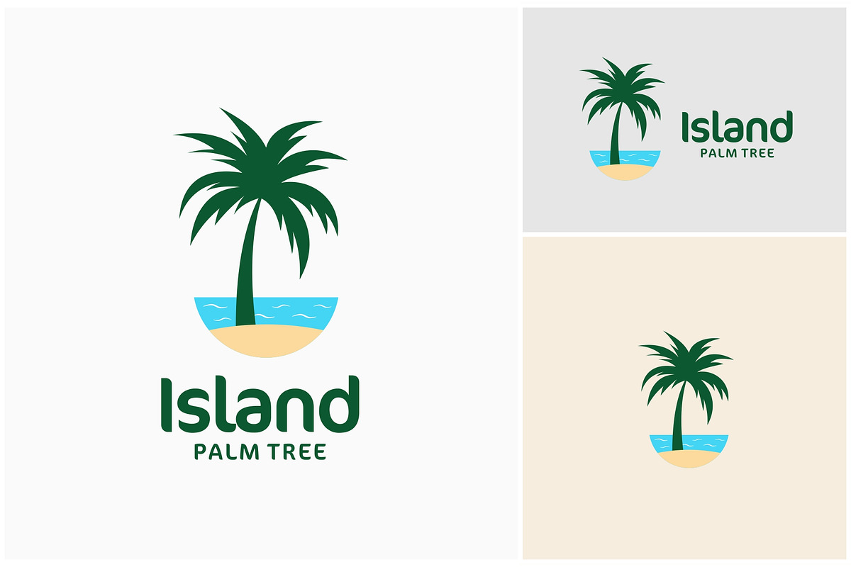 Island Palm Tree Beach Sea Logo, a Branding & Logo Template by ika trisiana (Photo 1 of 2)