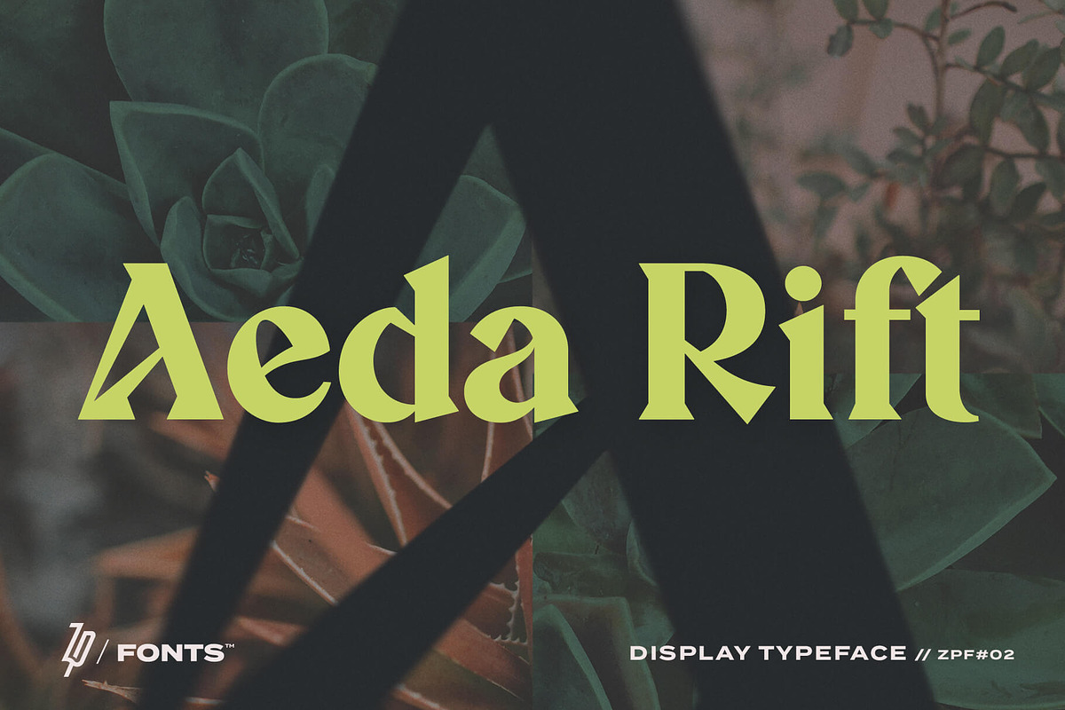 Aeda Rift, a Serif Font by ZP Fonts™ (Photo 1 of 12)