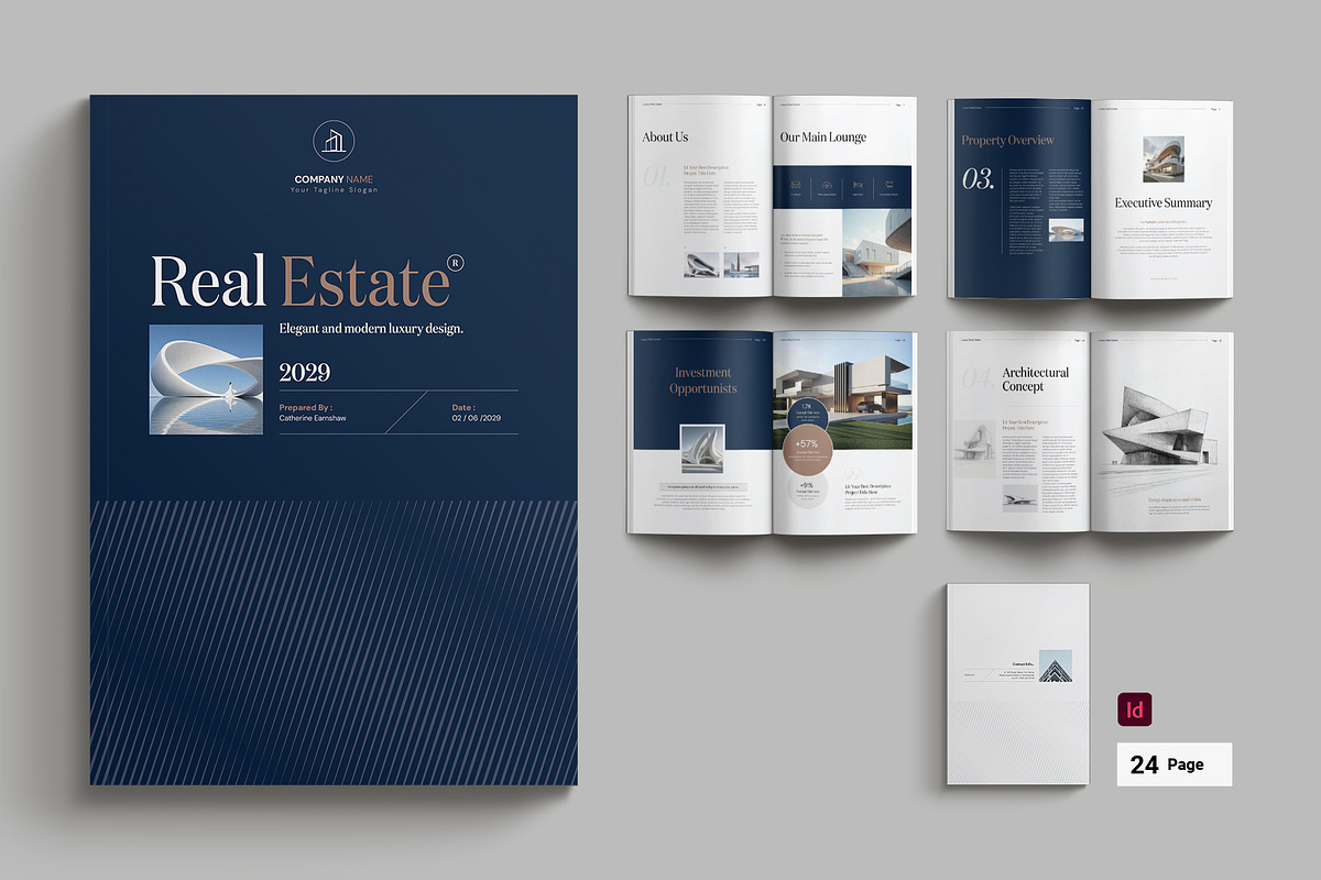 Luxury Real Estate Brochure Template, a Brochure Template by Cleffon_Graphic_Studio (Photo 1 of 7)