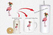 Flamingo Mardi Gras Clipart, a Graphic by Artnoy (Thumbnail 4 of 5)