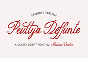 Peuttya Deffunte Sophisticated Font, a Script Font by Maulana Creative (Thumbnail 1 of 7)