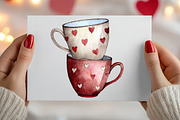 Watercolor Valentine Day Clipart, an Illustration by Canvas Craft (Thumbnail 4 of 6)