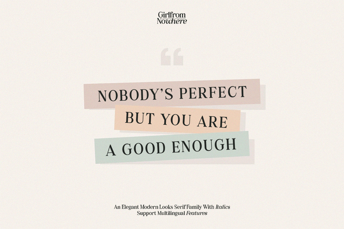 GirlfromNowhere - Nostalgic Serif, a Serif Font by TypeFounder (Photo 8 of 10)