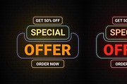 Sale Promotions Vector Neon Bundle, a Decorative Illustration by Photoshop Action (Thumbnail 4 of 15)