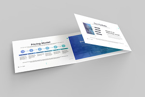 A5 Landscape Trifold Brochure Mockup