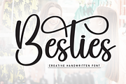 Besties | Script Font, a Handwritten Font by Scratchones (Thumbnail 1 of 9)