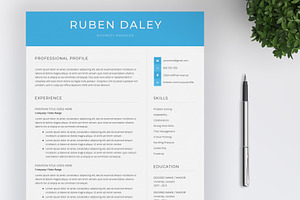 Modern Resume Template / CV Template
