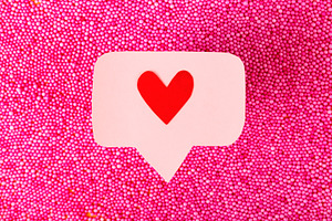 Social media heart icon stock photo containing emoji and innovate