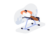 People do sport exercises in gym set, a Sport Illustration by Good Studio (Thumbnail 2 of 15)