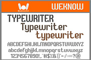 Typewriter font, a Sans Serif Font by weknow (Thumbnail 1 of 8)
