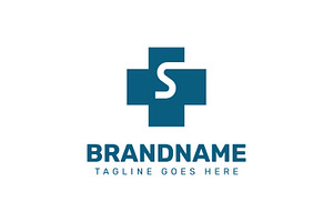 Letter S Medical Plus Logo, a Branding & Logo Template by Pray Art Design Studio