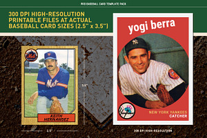 Pro Baseball Card Templates