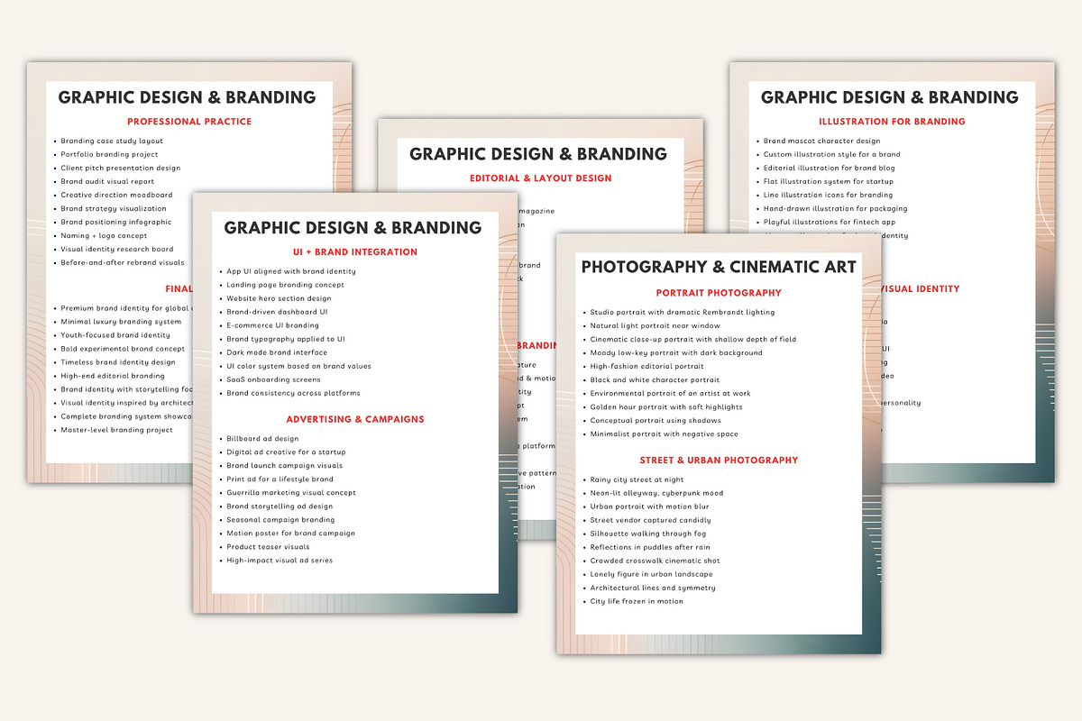 1000+ Creative Visual Prompt Planner, a Stationery Template by Designmela01 (Photo 3 of 10)