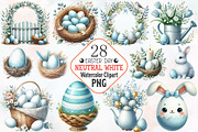 Neutral white Easter clipart, an Illustration by RobertsArt (Thumbnail 1 of 7)