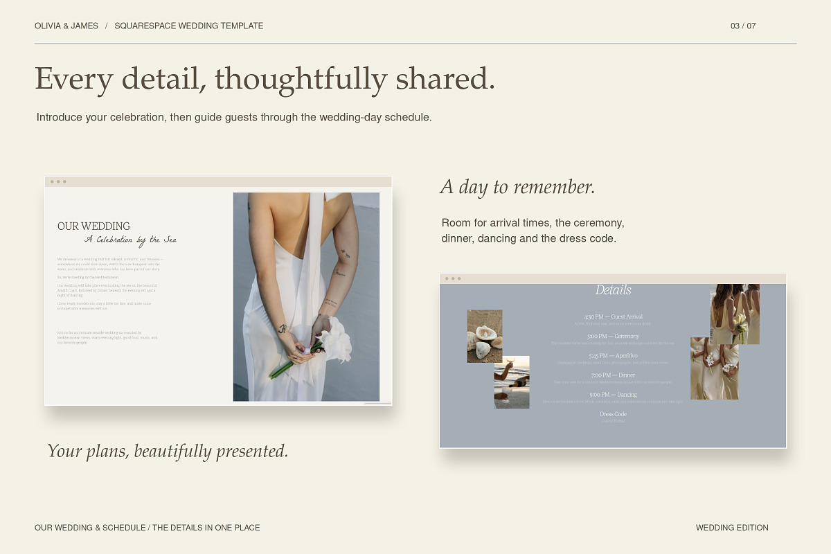 Squarespace Website for Weddings, a Squarespace Template by Layl Atelier (Photo 3 of 8)