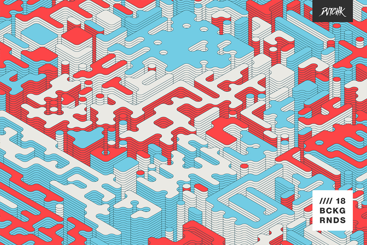 Isometric Vector | Rounded Shapes, a Background Graphic by dvtchk (Photo 3 of 12)