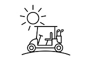 Golf Cart icon, an Outline Icon by Sumberpangan (Thumbnail 1 of 5)