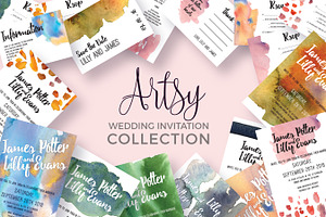 Artsy Wedding Invitation Collection