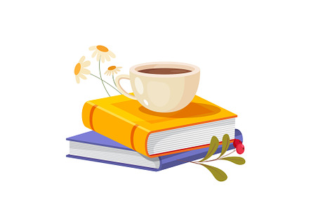 Stack of colorful books, an Education Illustration by Elen_Art