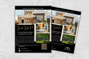 Just Listed Editable Property Flyer, a Flyer Template by GraphiqueGlow
