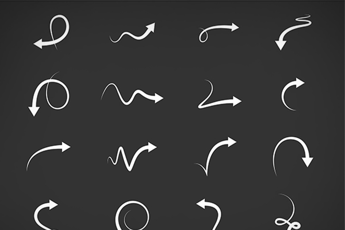 Hand drawn arrows vector set, a Templates & Theme by Snipergraphics