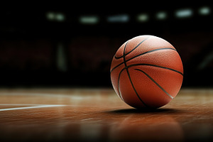 Basketball on wooden court, indoors, a Sports & Recreation Photo by AlyaAnd