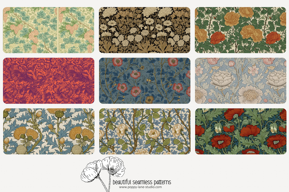 70 Arts & Crafts seamless pattern, a Pattern Graphic by Poppy Lane Studio (Photo 2 of 10)