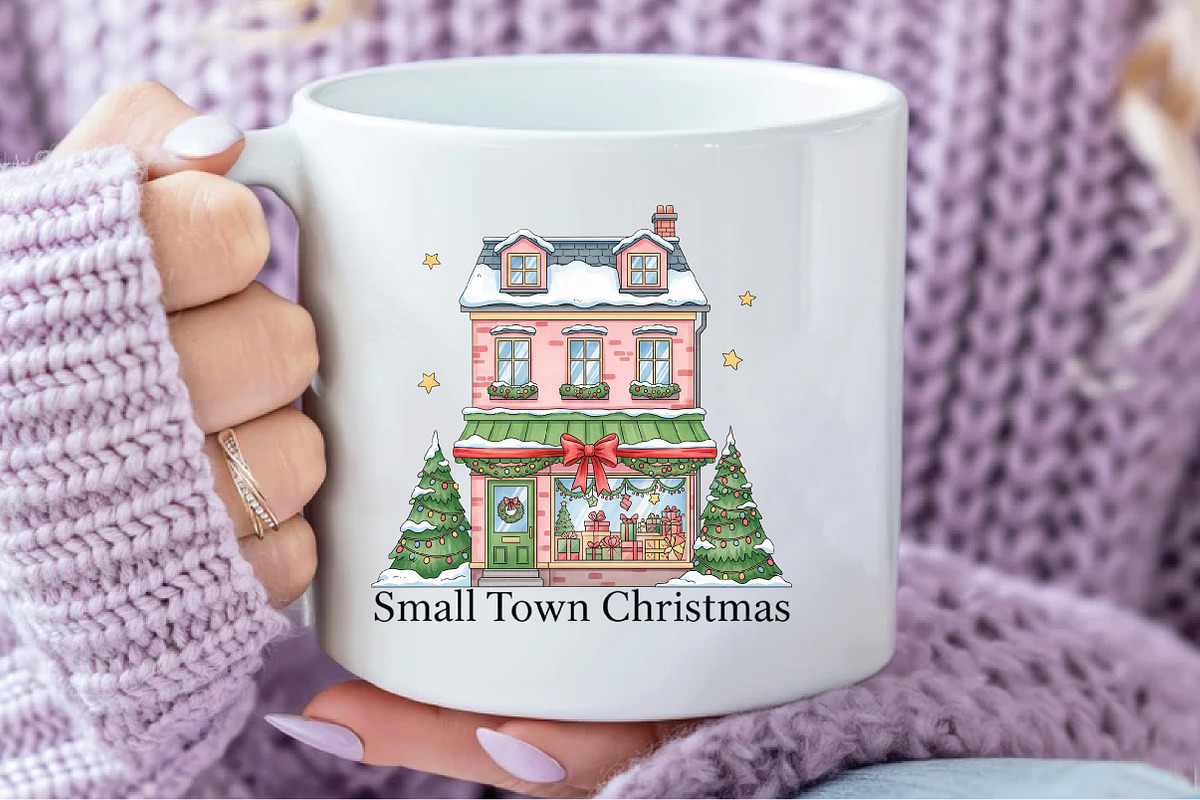 Small Town Christmas PNG, an Illustration by Designworld (Photo 5 of 5)