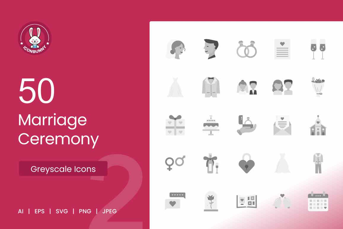 50 Marriage Ceremony Icons, an Icon by IconBunny (Photo 1 of 2)
