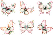 Watercolor Pink Spring Butterfly, an Illustration by Designking (Thumbnail 3 of 5)