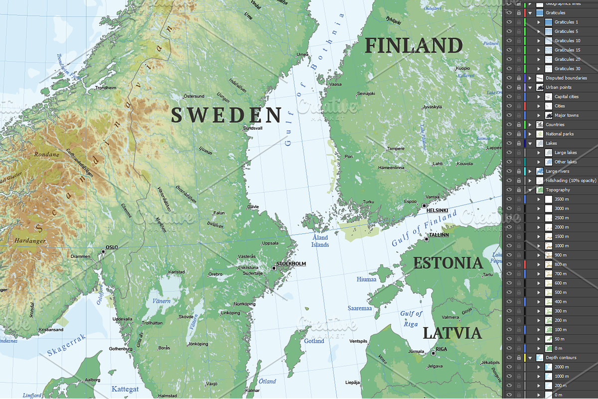 Shaded Relief Map of Europe, an Education Illustration by Cartorical (Photo 8 of 8)