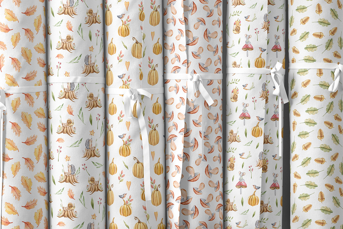 AUTUMN FOREST seamless patterns, a Pattern Graphic by Tiana Geo (Photo 5 of 5)