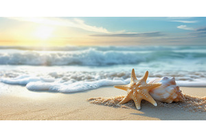 Beach Vacation with Sea Shells and, a Nature Photo by Lermont51