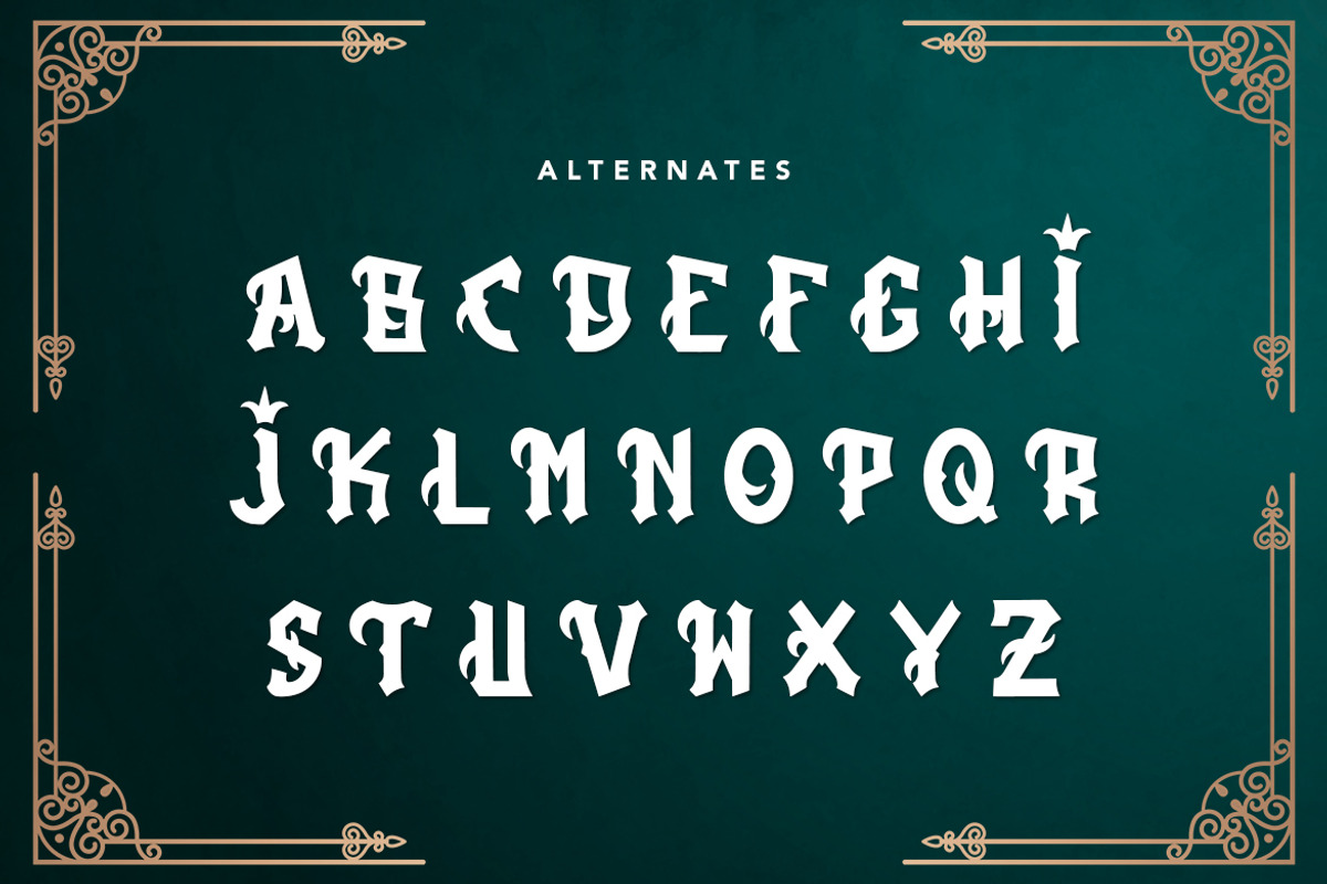 PremiumImperial - Blackletter Font, a Blackletter Font by AQR Studio (Photo 2 of 9)