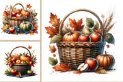 Autumn Basket Clipart Bundle, a Seasonal Illustration by Tanya Kart (Thumbnail 1 of 5)