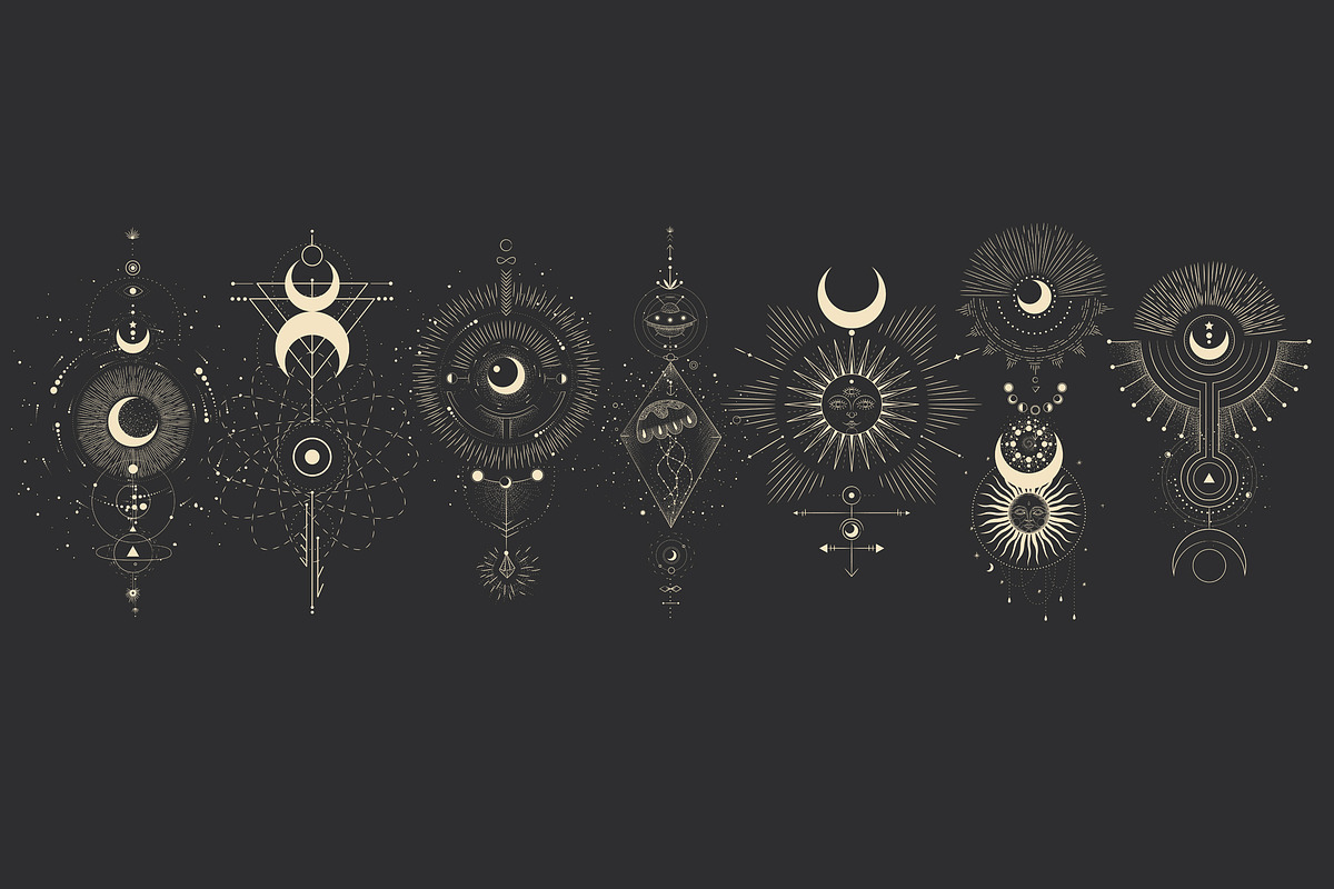 Space Symbols Set, an Illustration by Chikovnaya | Creative Market