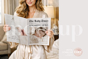 Wedding Newspaper Mockup, a Mockup by MoMockups (Thumbnail 3 of 4)