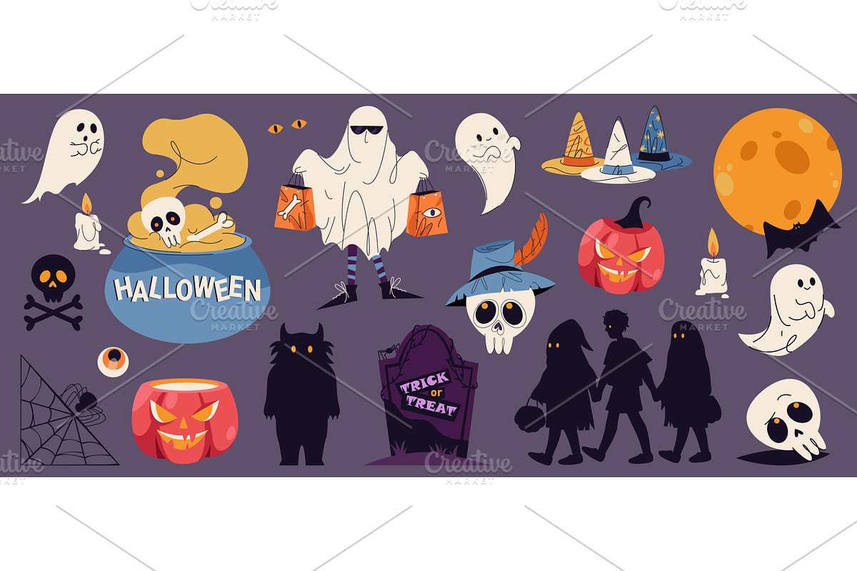 Set of vector Halloween or autumn, an Object Illustration by Elegant Solution