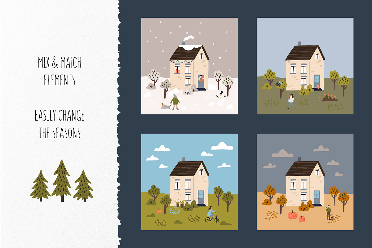 Seasons Landcape & Map Creator, an Object Graphic by MaNechaeva (Photo 3 of 11)