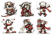 Whimsical Winter Animals Clipart Png, an Illustration by Daily.Designs (Thumbnail 8 of 8)