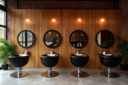 Modern hair salon interior design fo, a Background Photo by Pixeness
