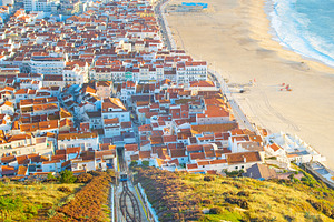 Nazare skyline funicular beach featuring portugal, nazare, and central
