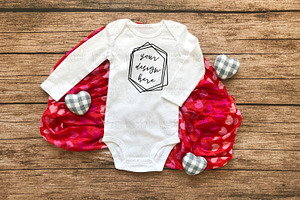 Baby Long Sleeve Onesie Mock Up